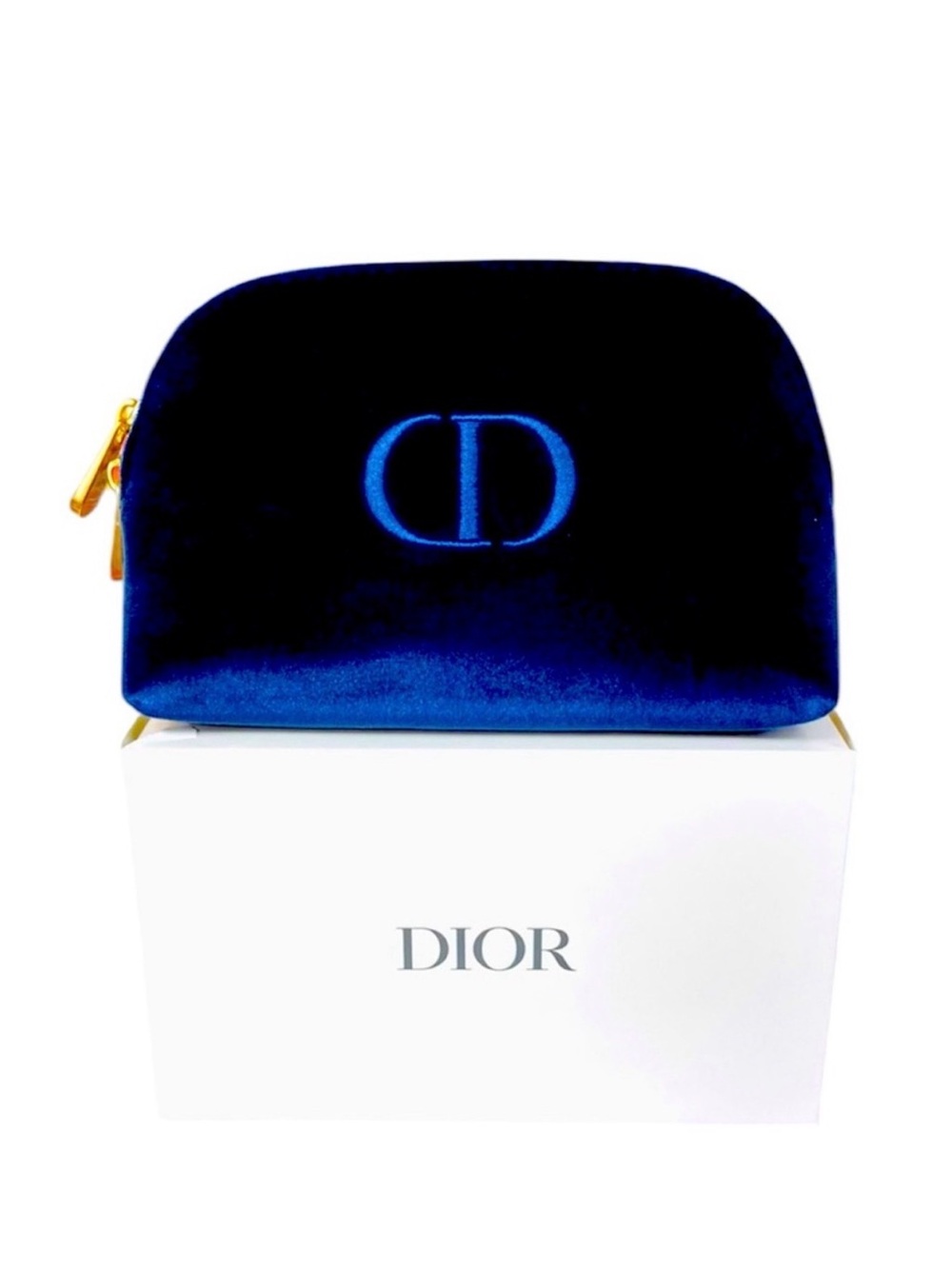 Christian Dior velvet make up bag NWOT